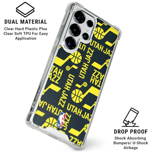 NBA Utah Jazz Blast Galaxy S25 Ultra Clear Case